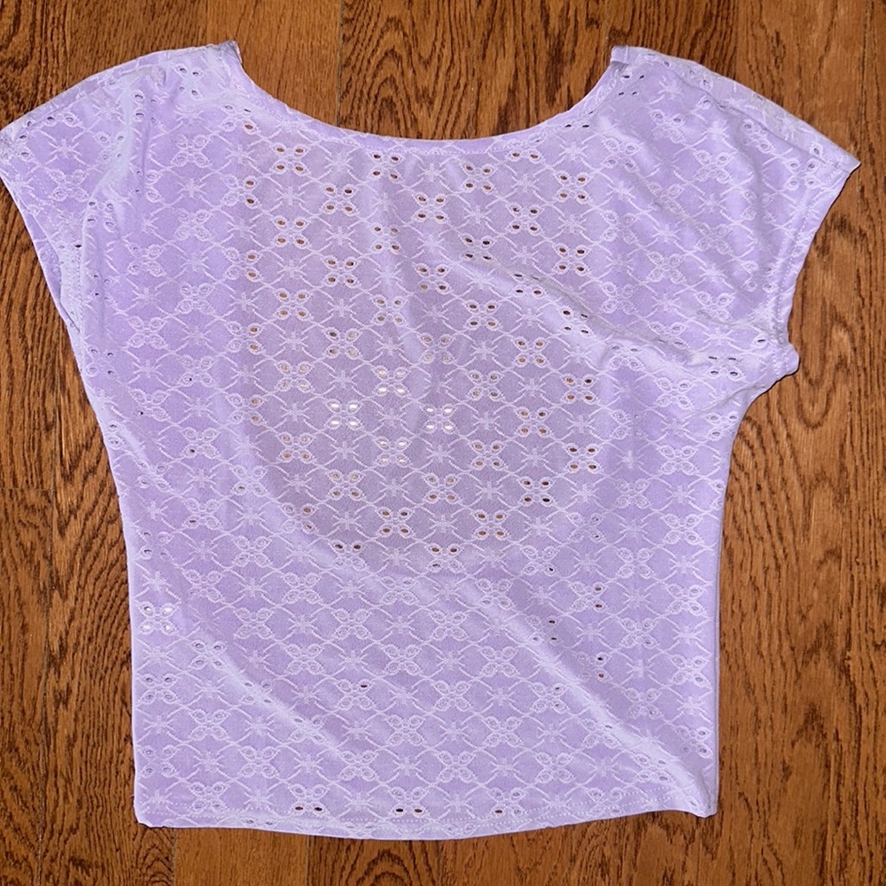 Purple backless top